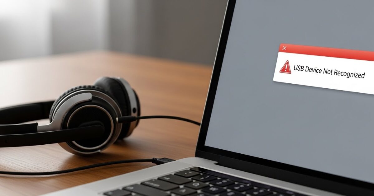 USB-connected headset not recognized